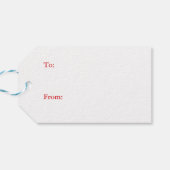 レッドジョイフォイルフェイククリスマスホリデー ギフトタグ (裏面横)