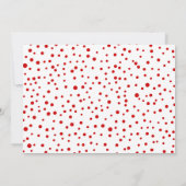 レッドジョイ初めてのクリスマスホリデーフォトベビー誕生 案内状 (裏面)