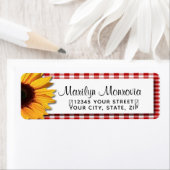 レッドジンガムとデイジースクリプト差出人住所ラベル ラベル (インサイチュ)