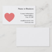 レッドジンガムハート 名刺 (正面/裏面)