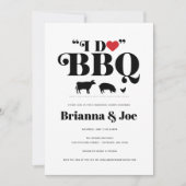 レッドジンガムI do BBQリハーサルディナー招待状 招待状 (正面)