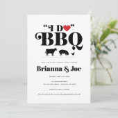 レッドジンガムI do BBQリハーサルディナー招待状 招待状 (スタンド正面)