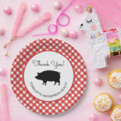 レッドジンガ市松模様にムピグローストBBQパーティー ペーパープレート (パーティー)