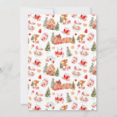 レッドジンジャーブレッドハウスバースデーパーティー 招待状 (裏面)