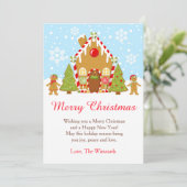 レッドジンジャーブレッド飾ハウスのクリスマスパーティー シーズンカード (スタンド正面)