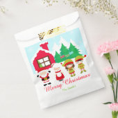 レッドジンジャーブレッド飾ハウスのクリスマスパーティー フェイバーバッグ (封をした状態)