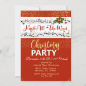 レッドジンルオールウェイクリスマス招待状 招待状 (正面)