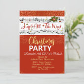 レッドジンルオールウェイクリスマス招待状 招待状 (スタンド正面)