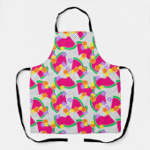 レッドスイカイエローレモン熱帯産 エプロン (正面)