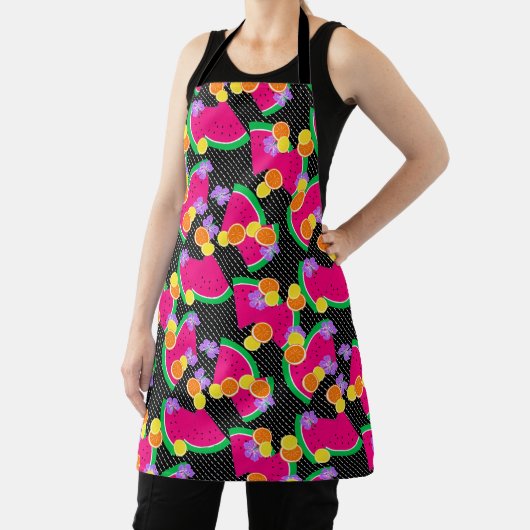 レッドスイカイエローレモン熱帯産 エプロン (インサイチュ)