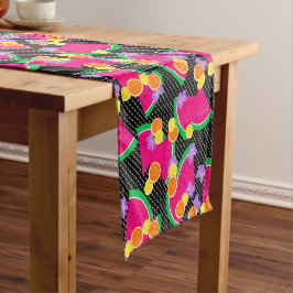 レッドスイカイエローレモン熱帯産 ショートテーブルランナー