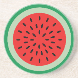 レッドスイカスライスアールデコスタイル砂岩 コースター