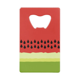 レッドスイカスライスクレジットカードボトルオープナー クレジットカード栓抜き