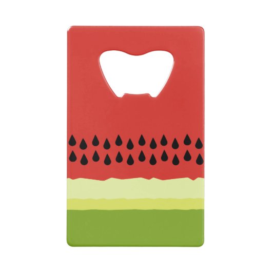 レッドスイカスライスクレジットカードボトルオープナー クレジットカード栓抜き (正面)