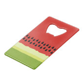 レッドスイカスライスクレジットカードボトルオープナー クレジットカード栓抜き (正面アングル)