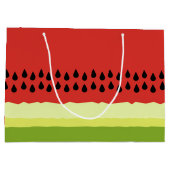 レッドスイカスライス抱き枕 ラージペーパーバッグ (裏面)