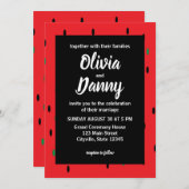 レッドスイカ結婚サマー 招待状 (正面/裏面)