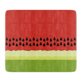 レッドスイカ薄切りガラス切断板 カッティングボード