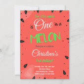 レッドスイカ1歳招待状 招待状 (正面)