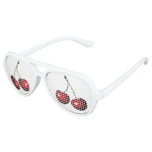 レッドスウィートさくらんぼパーティーサングラス アビエーターサングラス (アングル)