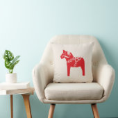 レッドスウェーデンホーススカンジナビアアートホリデー クッション (椅子)