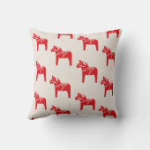 レッドスウェーデンホーススカンジナビアアートホリデー クッション (裏面)