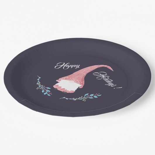 レッドスウェーデン格言ホリデー紙プレート ペーパープレート (アングル)