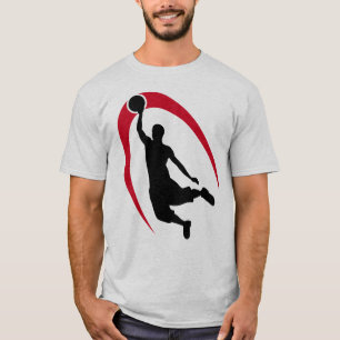 レッドスウッシュバスケットボールスラムダンク Tシャツ