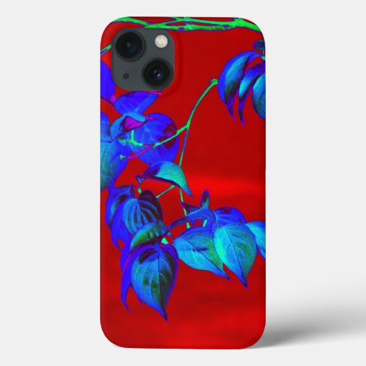 レッドスカイブルー葉のiPadケース Case-Mate iPhoneケース (裏面)