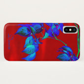 レッドスカイブルー葉ズ Case-Mate iPhoneケース (裏面(横))