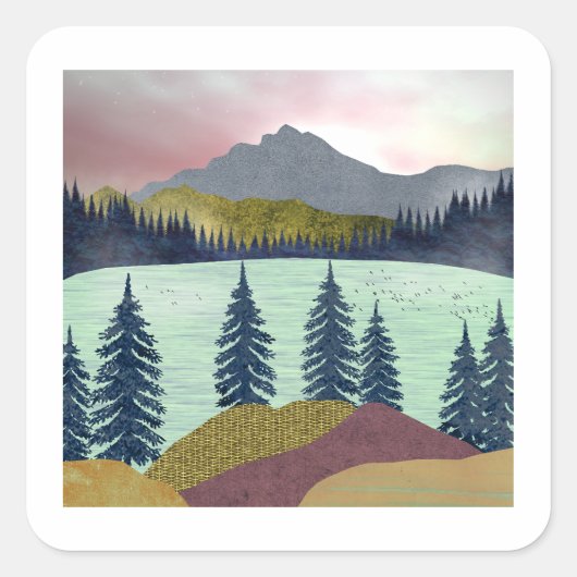 レッドスカイレイクランドスケープ スクエアシール (正面)