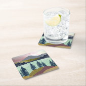 レッドスカイレイクランドスケープ スクエアペーパーコースター (インサイチュ)