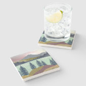 レッドスカイレイクランドスケープ ストーンコースター (横)