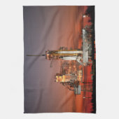 レッドスカイ宇宙シャトルアトランティス打ち上げ キッチンタオル (縦)