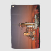 レッドスカイ宇宙シャトルアトランティス打ち上げ ゴルフタオル (正面)