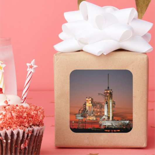 レッドスカイ宇宙シャトルアトランティス打ち上げ スクエアシール (パーティー)