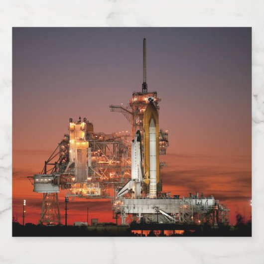 レッドスカイ宇宙シャトルアトランティス打ち上げ ビールラベル (シングルラベル)