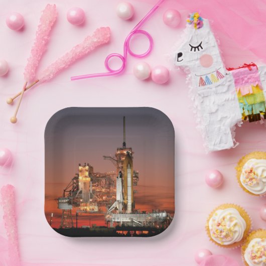 レッドスカイ宇宙シャトルアトランティス打ち上げ ペーパープレート (パーティー)