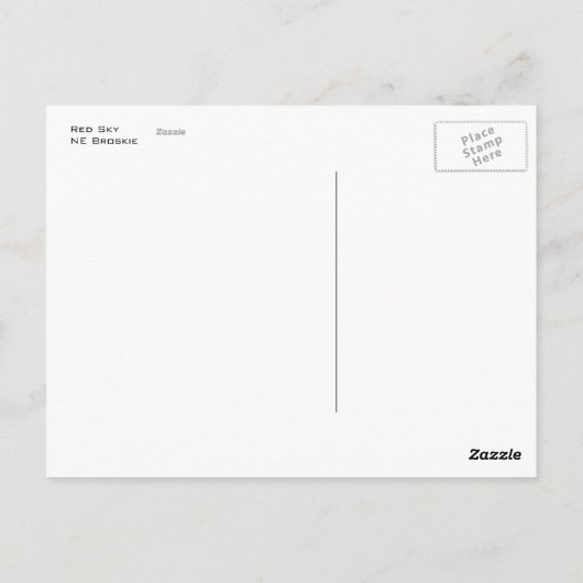 レッドスカイ ポストカード (裏面)