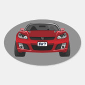 レッドスカイ 楕円形シール (正面)