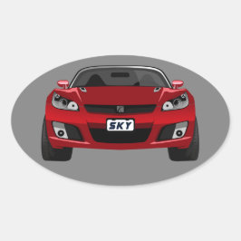 レッドスカイ 楕円形シール