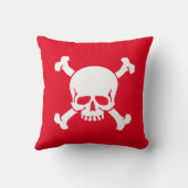 レッドスカルとクロスボーン、海賊旗 クッション (裏面)