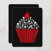 +{レッドスカルカップケーキ}+ 招待状 (正面/裏面)