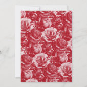 レッドスカル ローズ ゴシック ウェディング ブライズシャワー 招待状 (裏面)