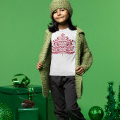 レッドスカンジナビアフォークアートノルディッククリスマスツリー Tシャツ