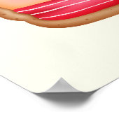 レッドスカーフの可愛いクマ顔クリスマスクッキー ポスター (角)