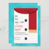 レッドスカーフホリデーパーティー招待状 招待状 (正面/裏面)