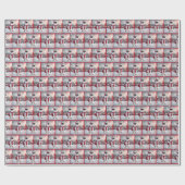 レッドスカーフ付きクリスマスペンギン ラッピングペーパー (フラット)