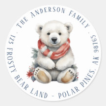 レッドスカーフ付きクリスマスポーラーベア差出人住所