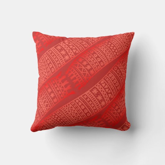 レッドスカーフ金ゴールドジョイタイポグラフィクリスマス クッション (裏面)